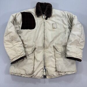 Vintage 10-X Shooting Jacket America's Finest Clothing Men's Large Brown Patch‎